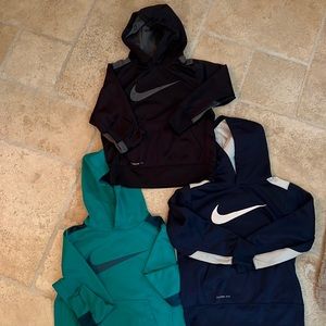 Boys - Nike Therma Fit Hoodie. Set of 3 (matching set.) Boys Size Small.